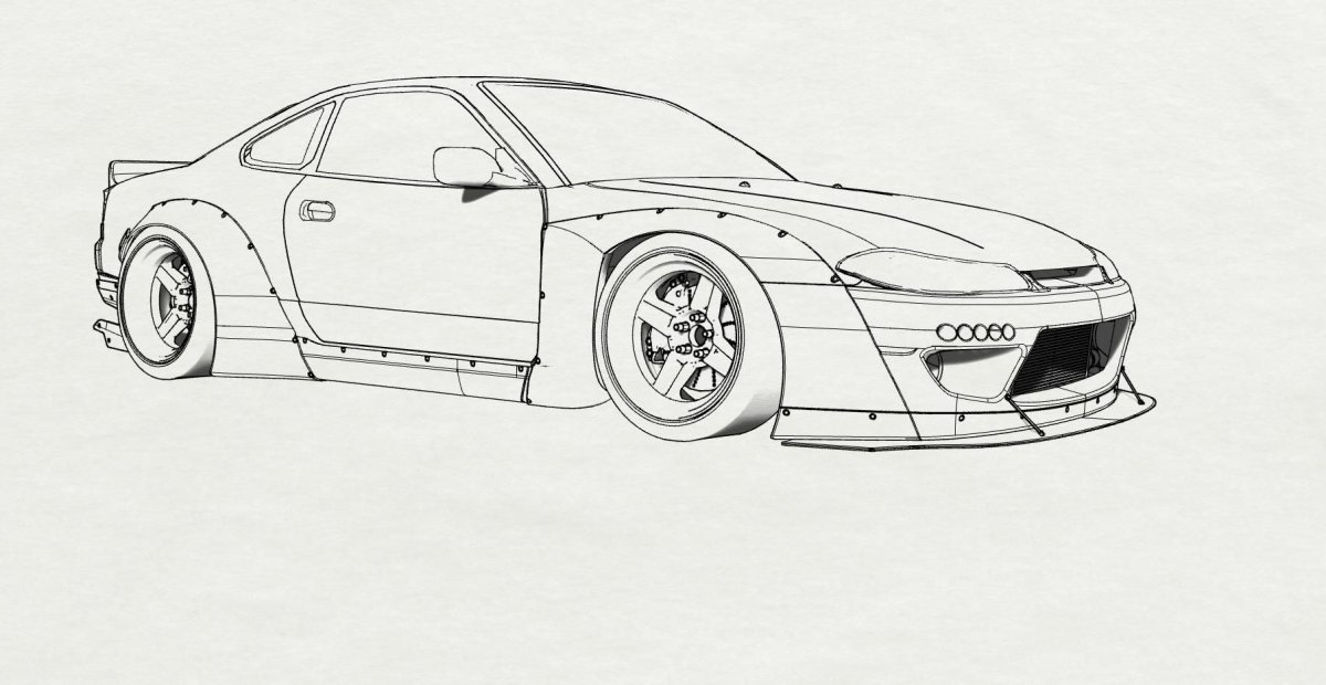 Nissan Silvia s15 рисунок