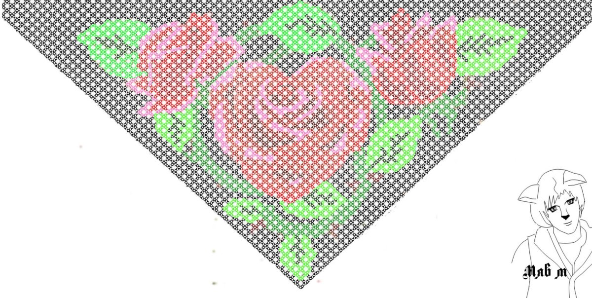 Шаль Харуни крючком схема