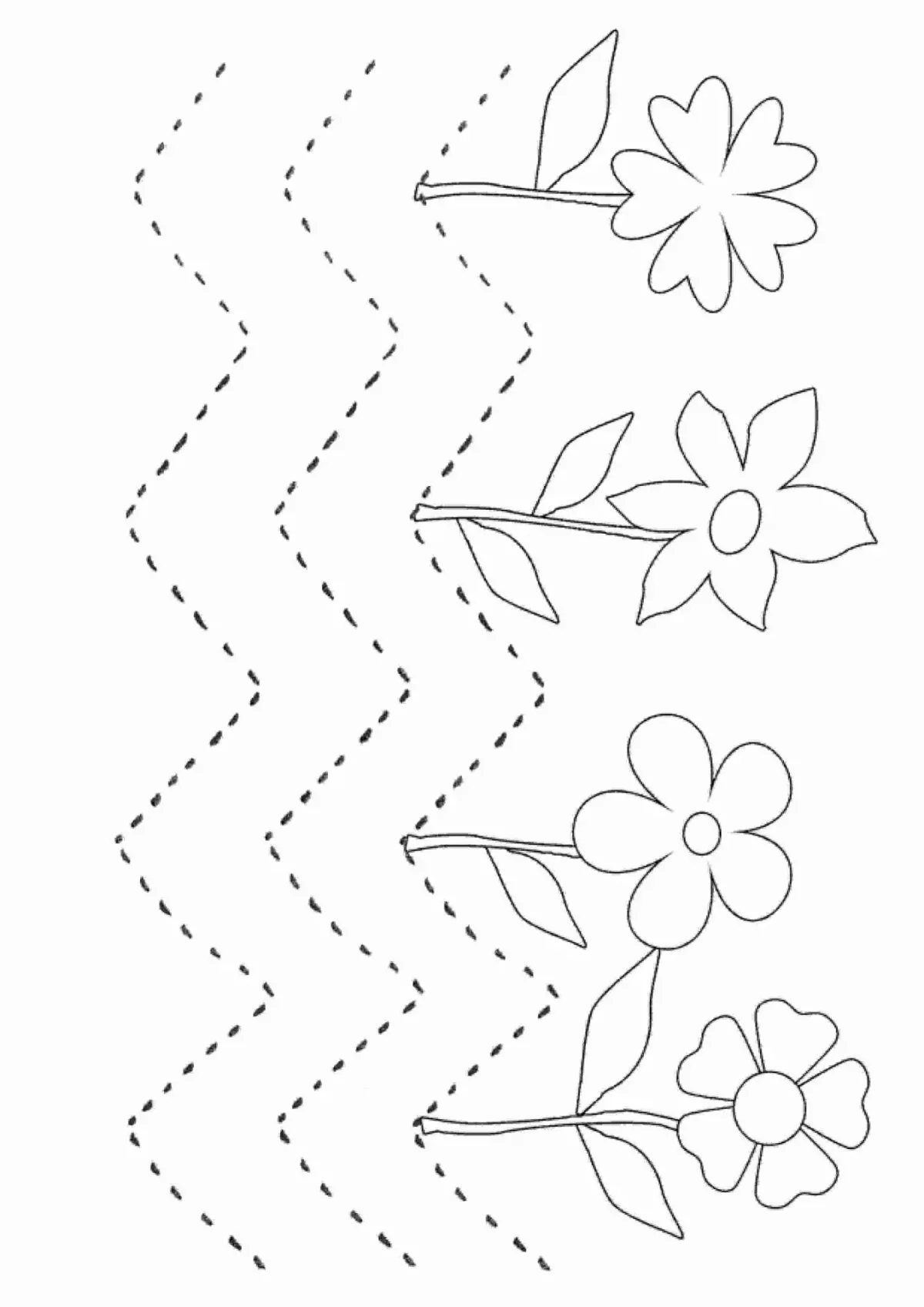 Рисование по линиям для детей 4-5 лет