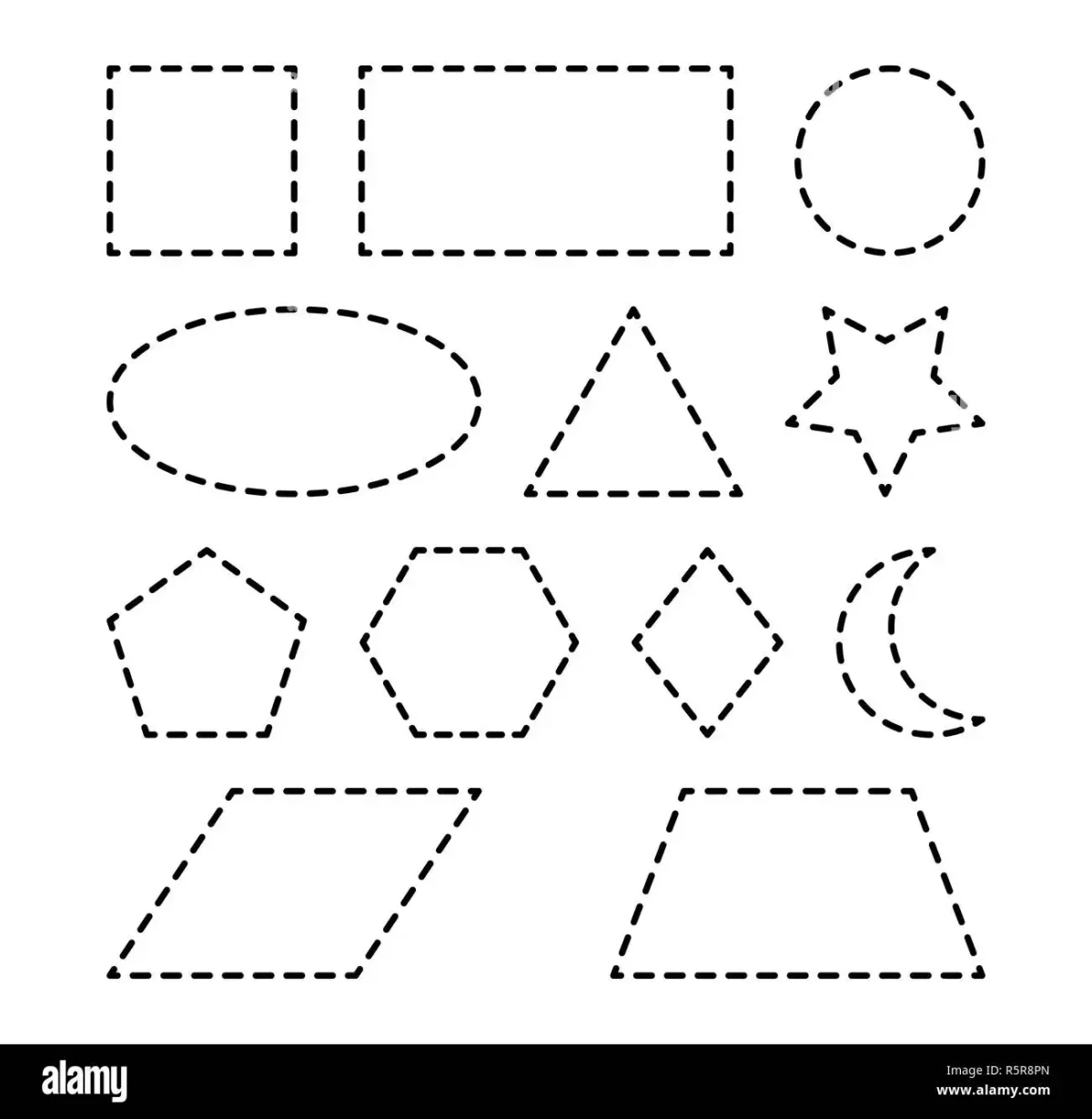 Фигуры для обводки для детей