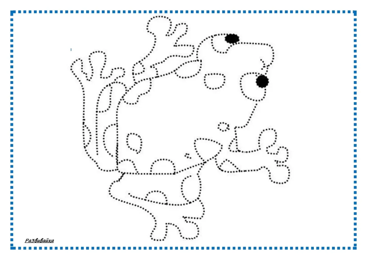 Раскрашивание по точкам для детей