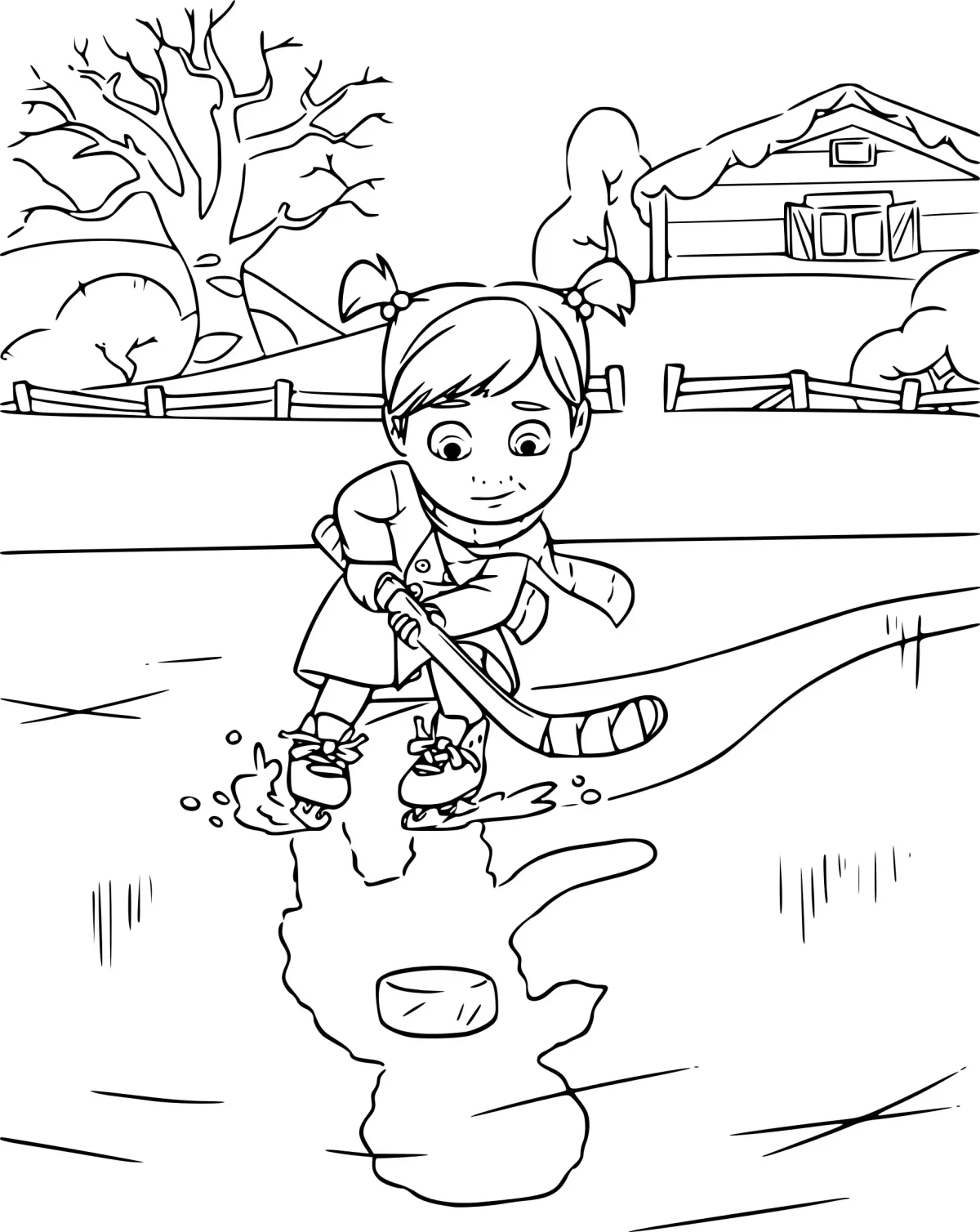 Раскраска осторожно тонкий лед для детей