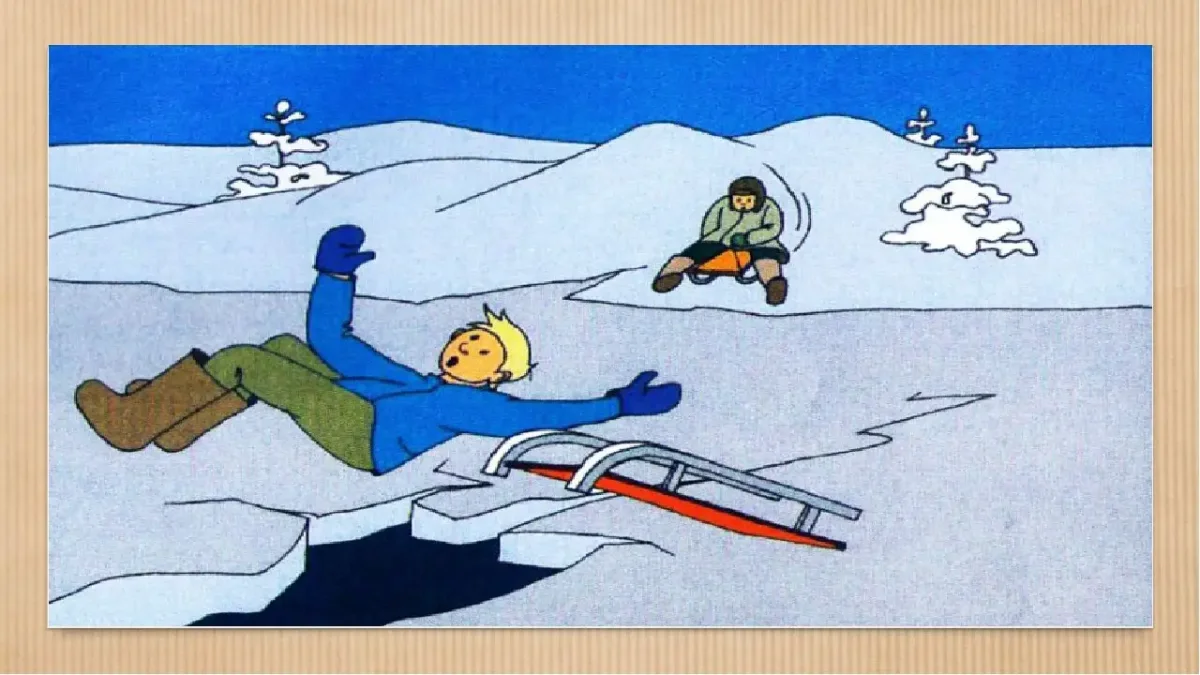 Раскраска осторожно тонкий лед для детей Смешарики