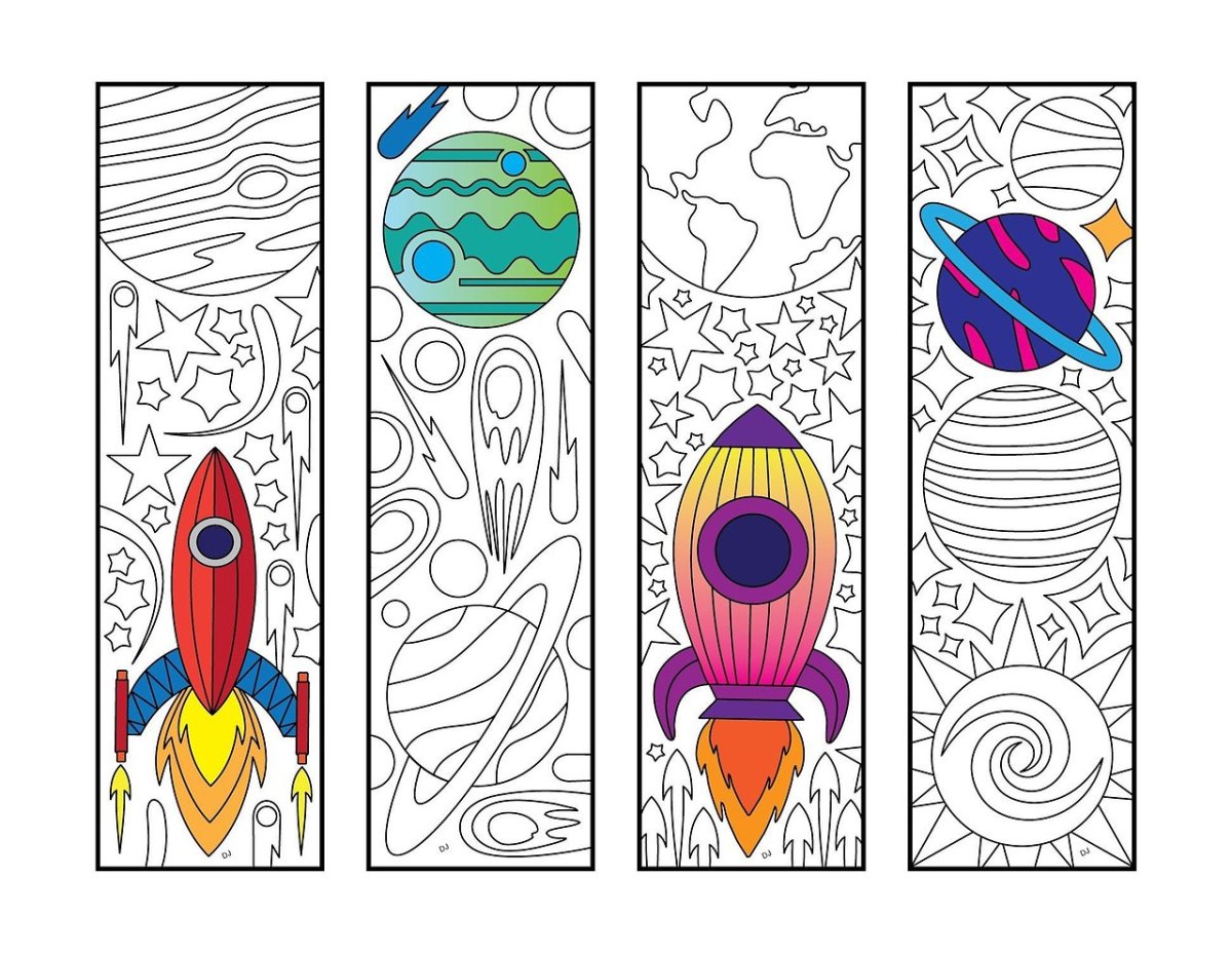 Закладки раскраски