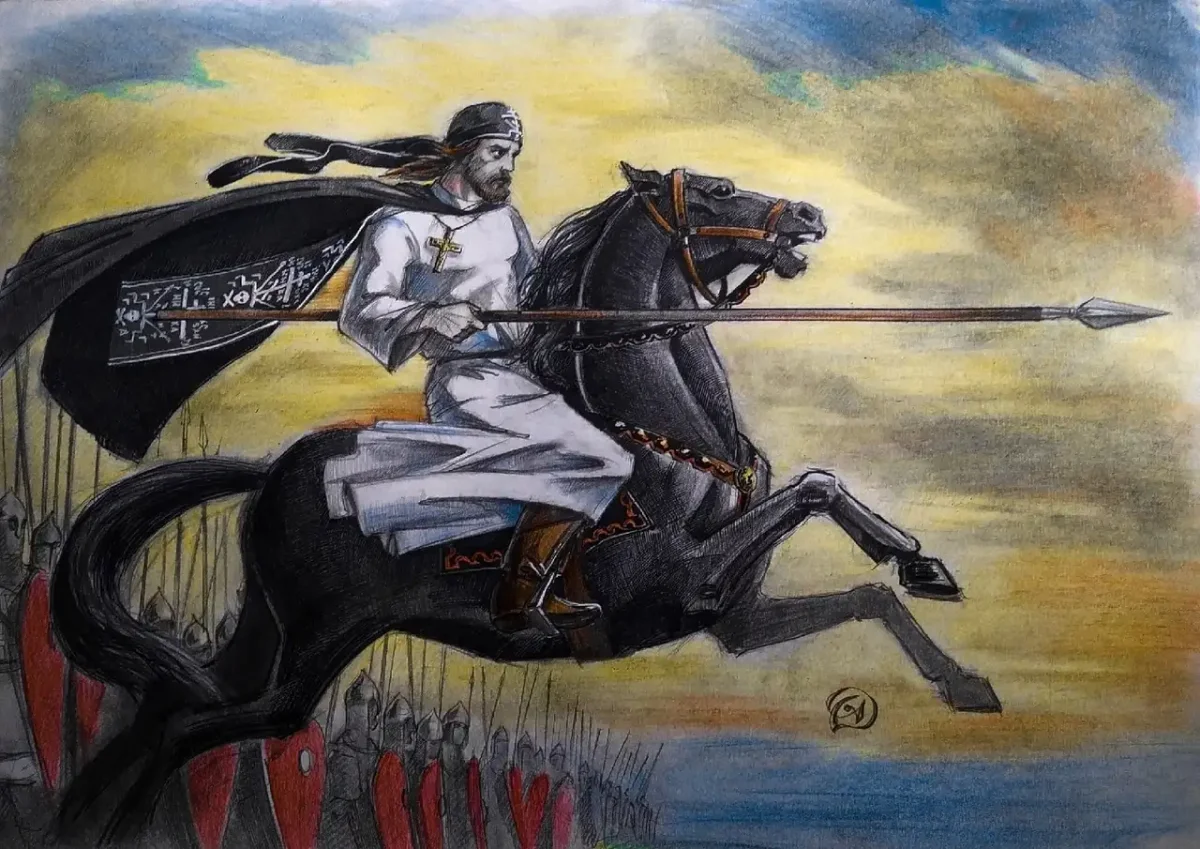 Александр Пересвет рисунок ребенка