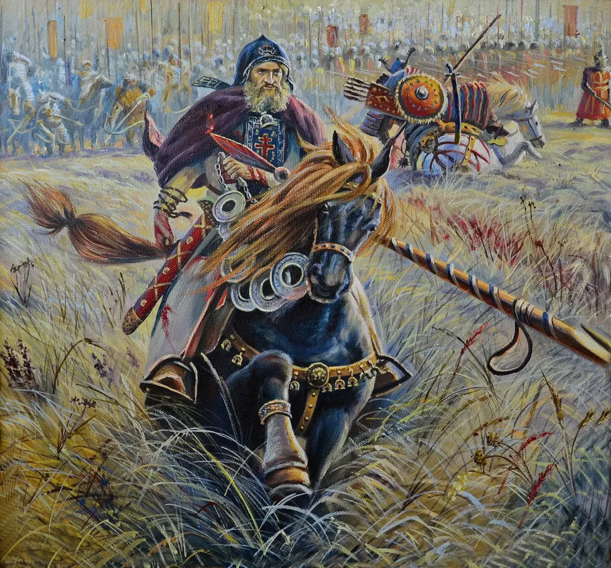 Картина Павла Рыженко победа Пересвета
