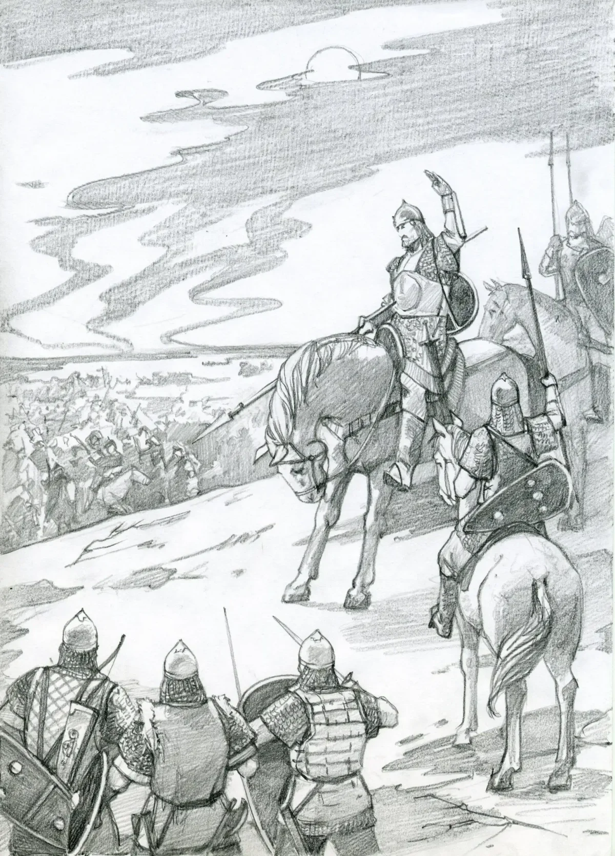 Коловрат рисунок карандашом