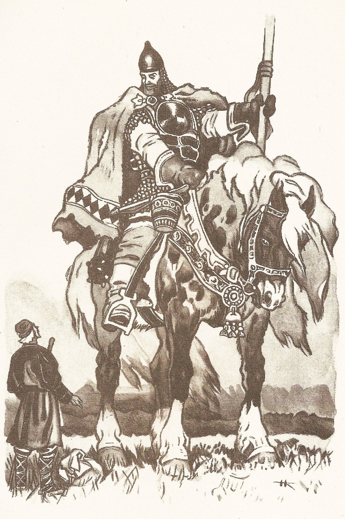 Алёша Попович и Тугарин змей раскраска