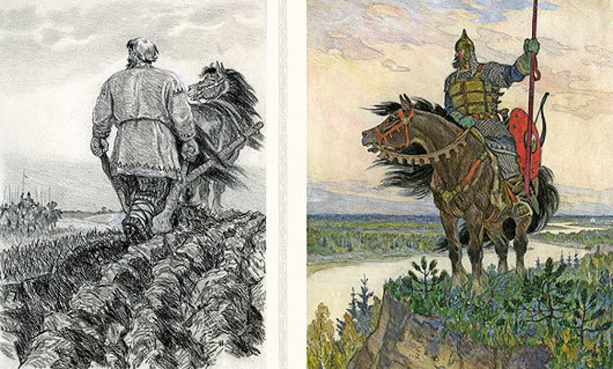 Князь Александр на коне сбоку