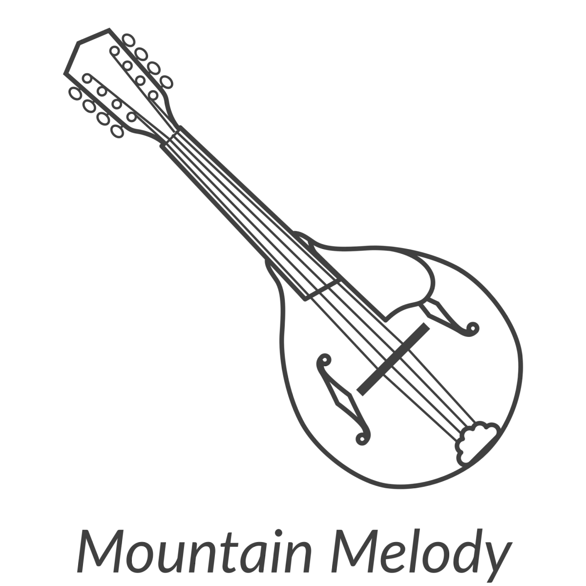 Мандолина раскраска