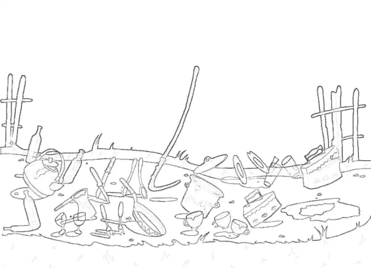 Корней Чуковский раскраски Федорино горе