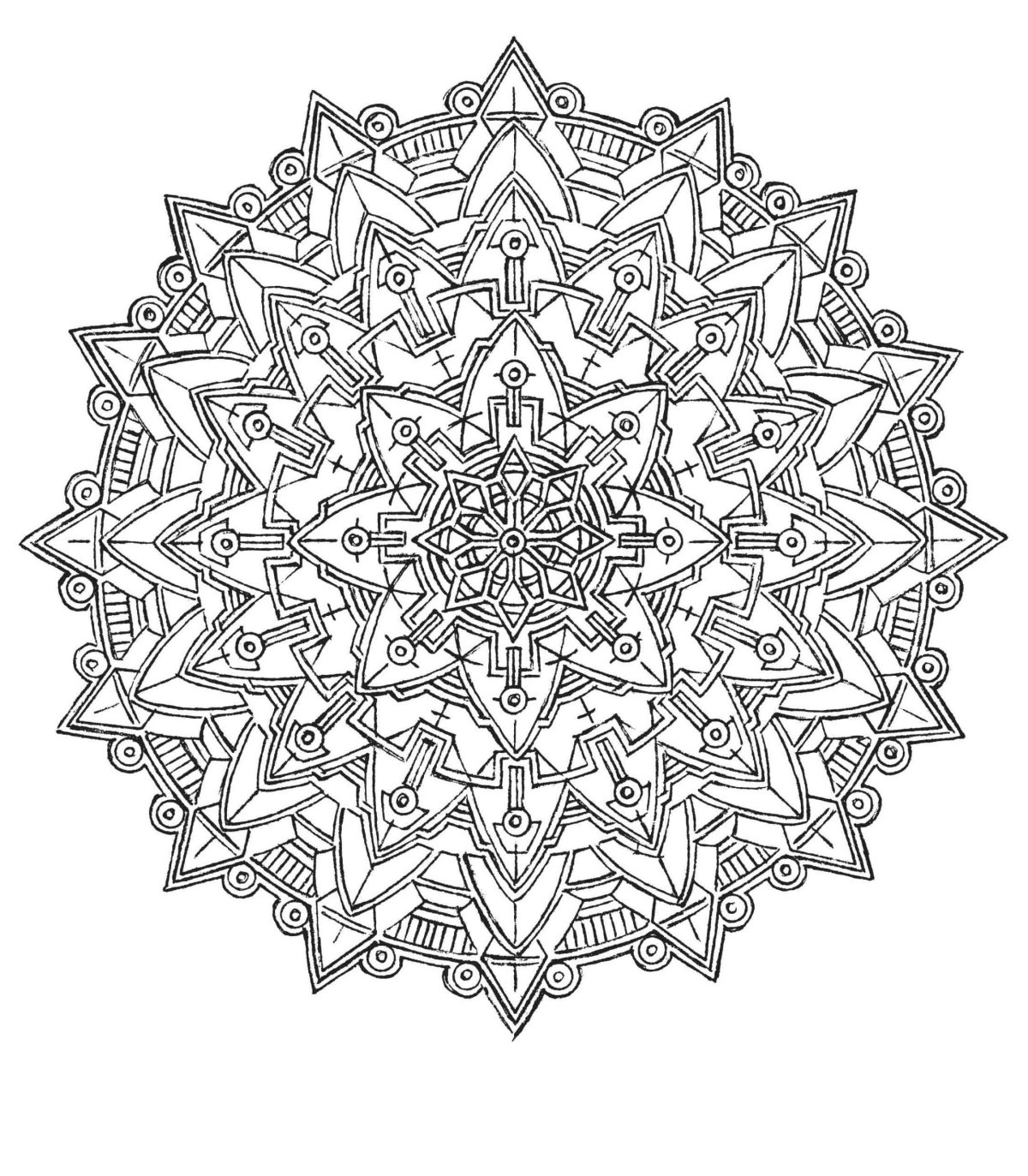 Мандалы Калейдоскоп раскраска