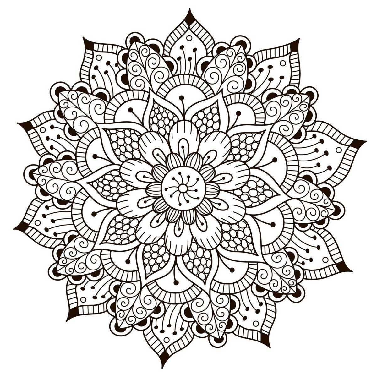 Геометрический узор в круге