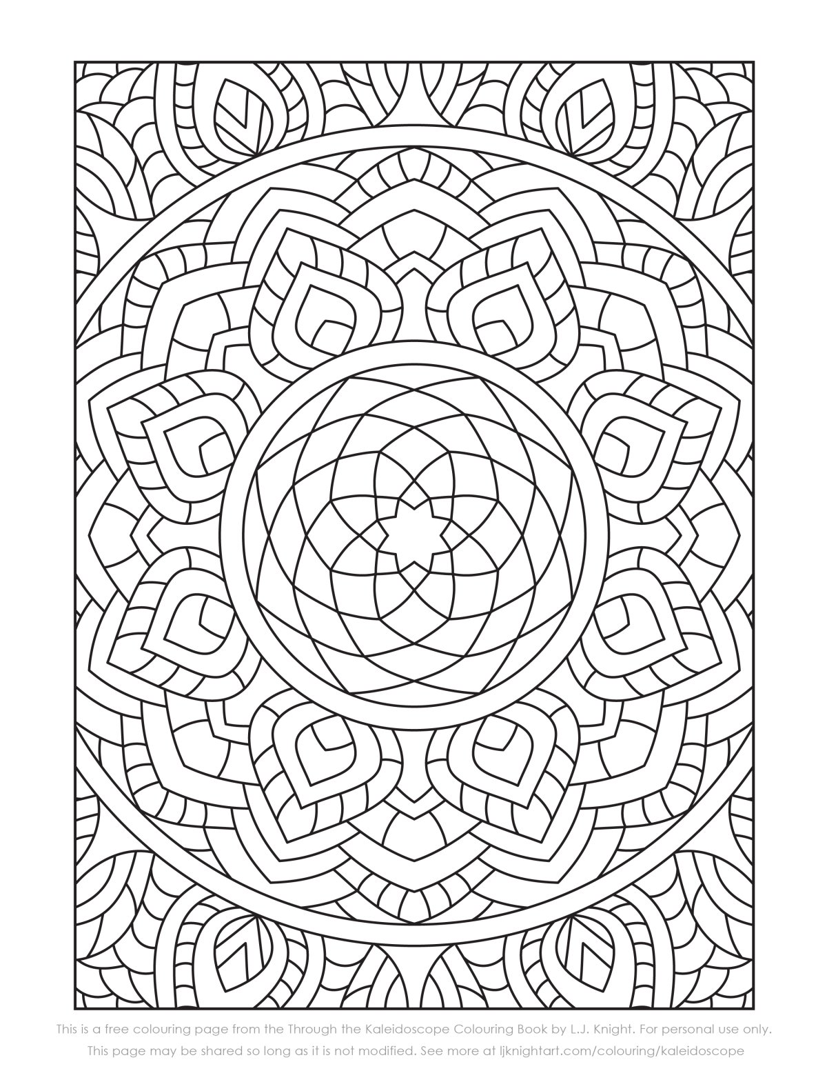Калейдоскоп раскраска