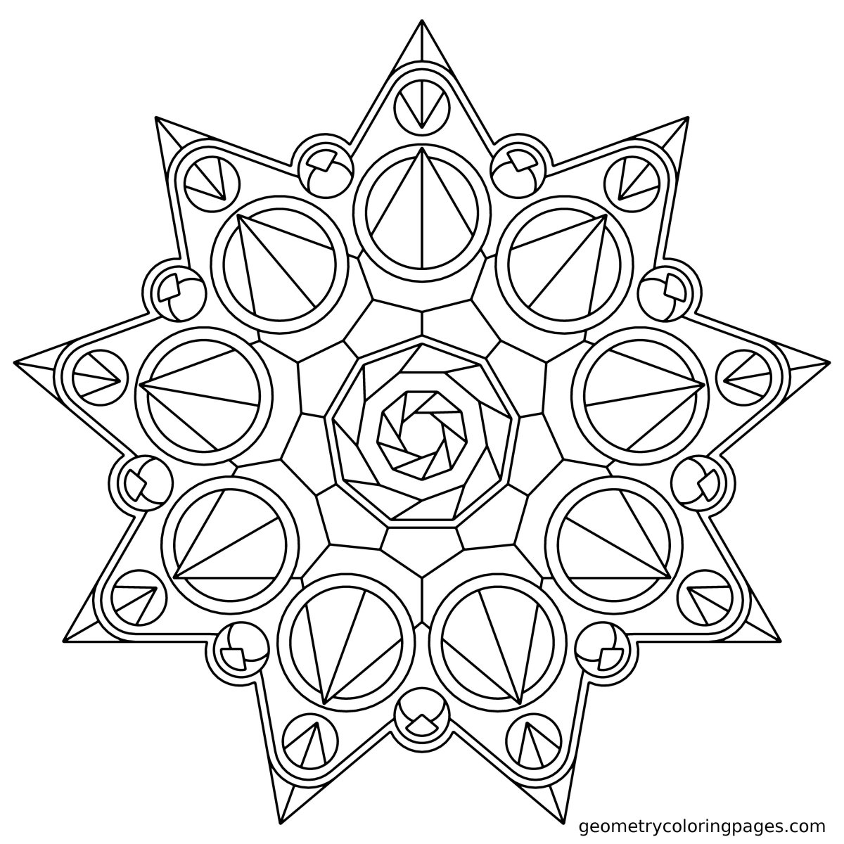 Мандала Снежинка