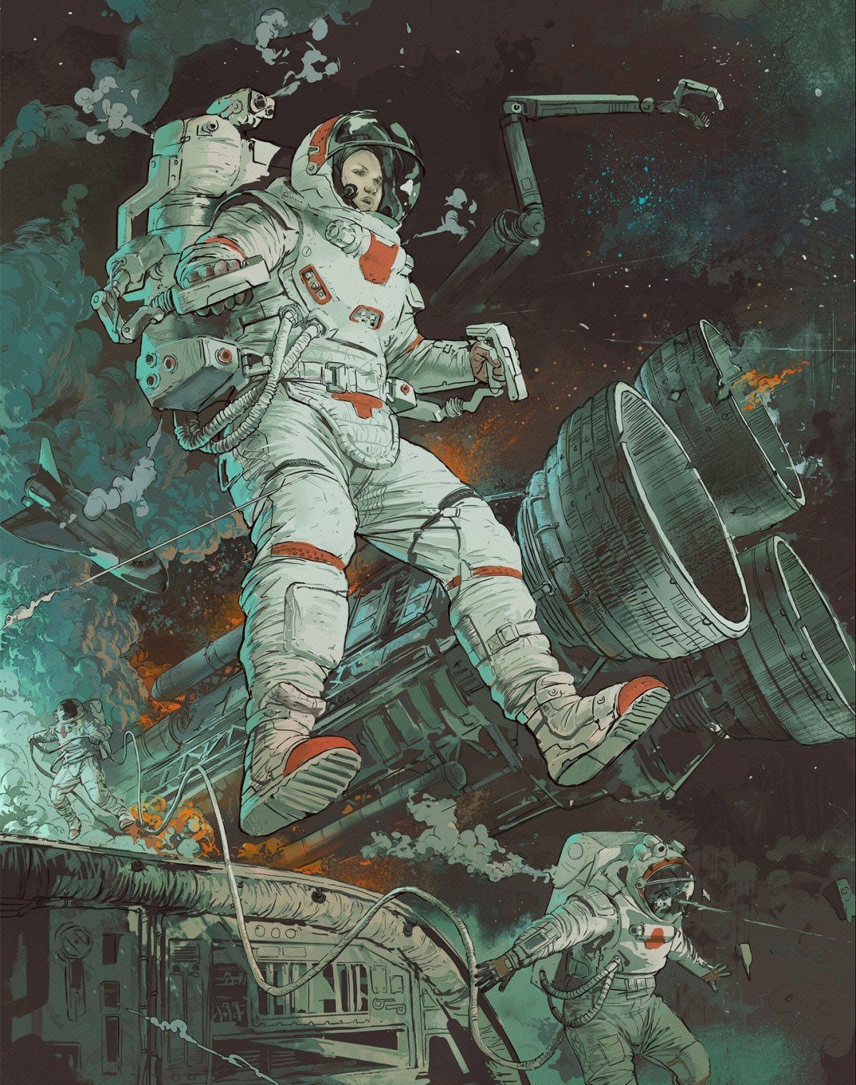 Космический ученый арт