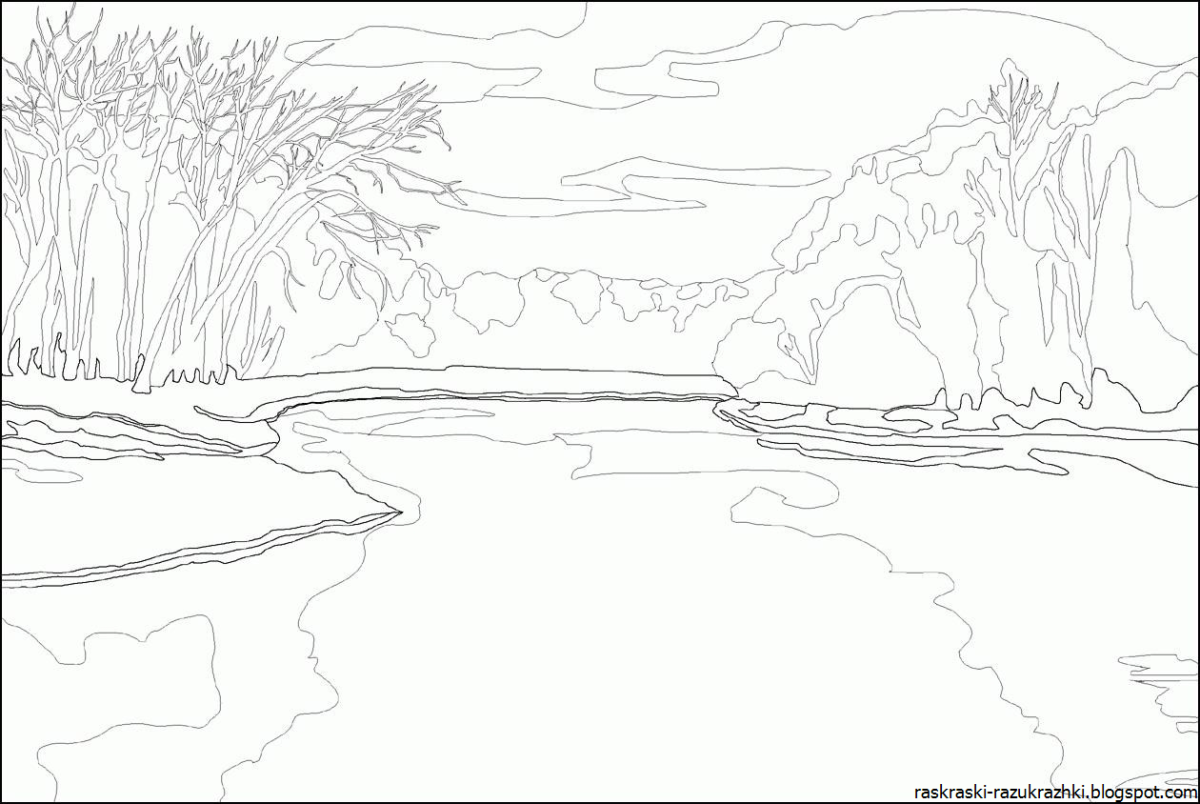 Раскраска речка