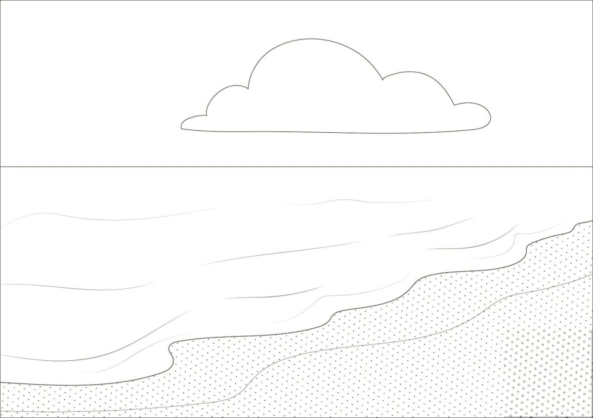 Раскраска поле с речкой