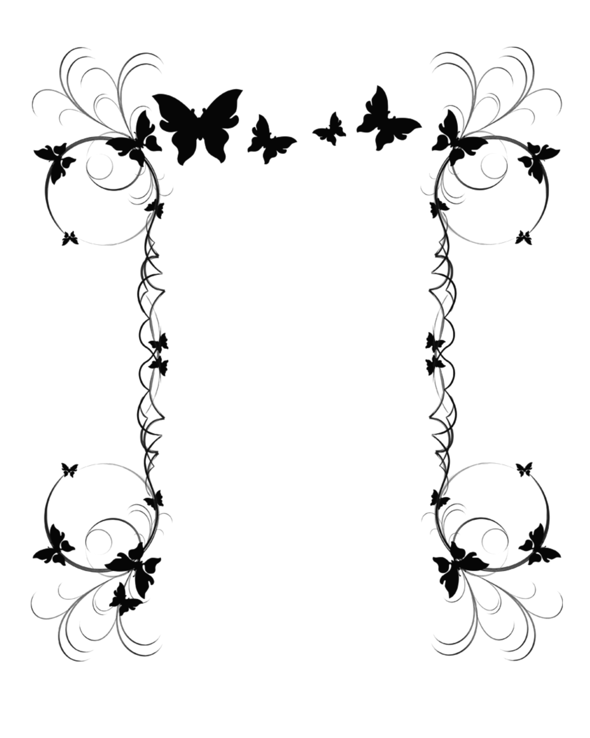 Рамка для текста черно-белая