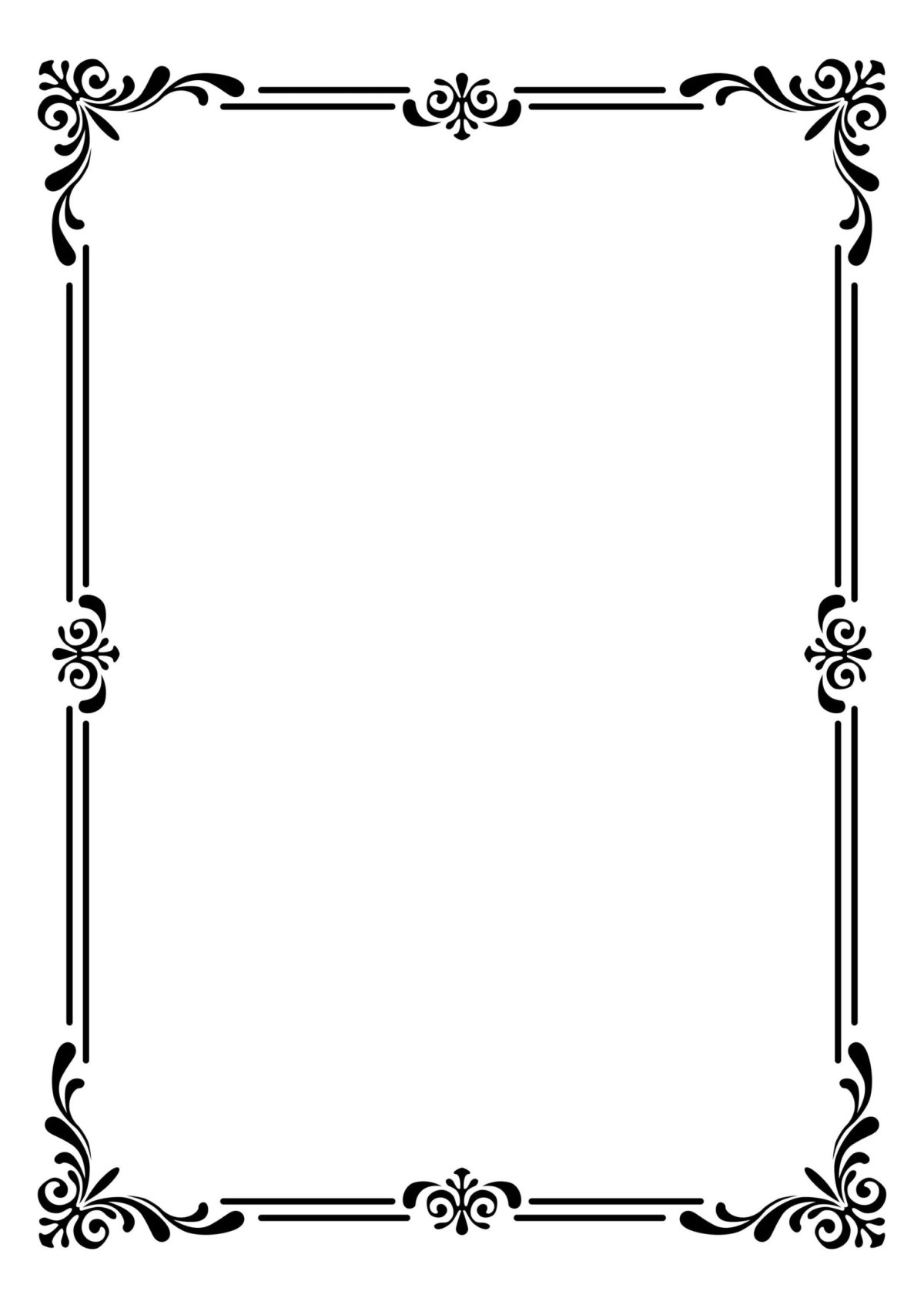 Рамка для текста черно-белая