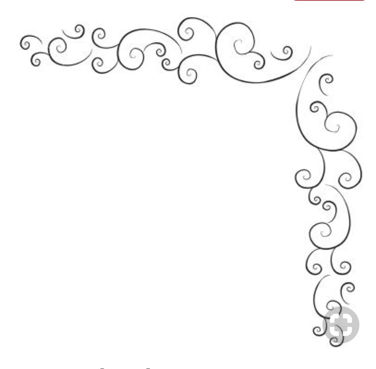 Уголки для текста черно белые