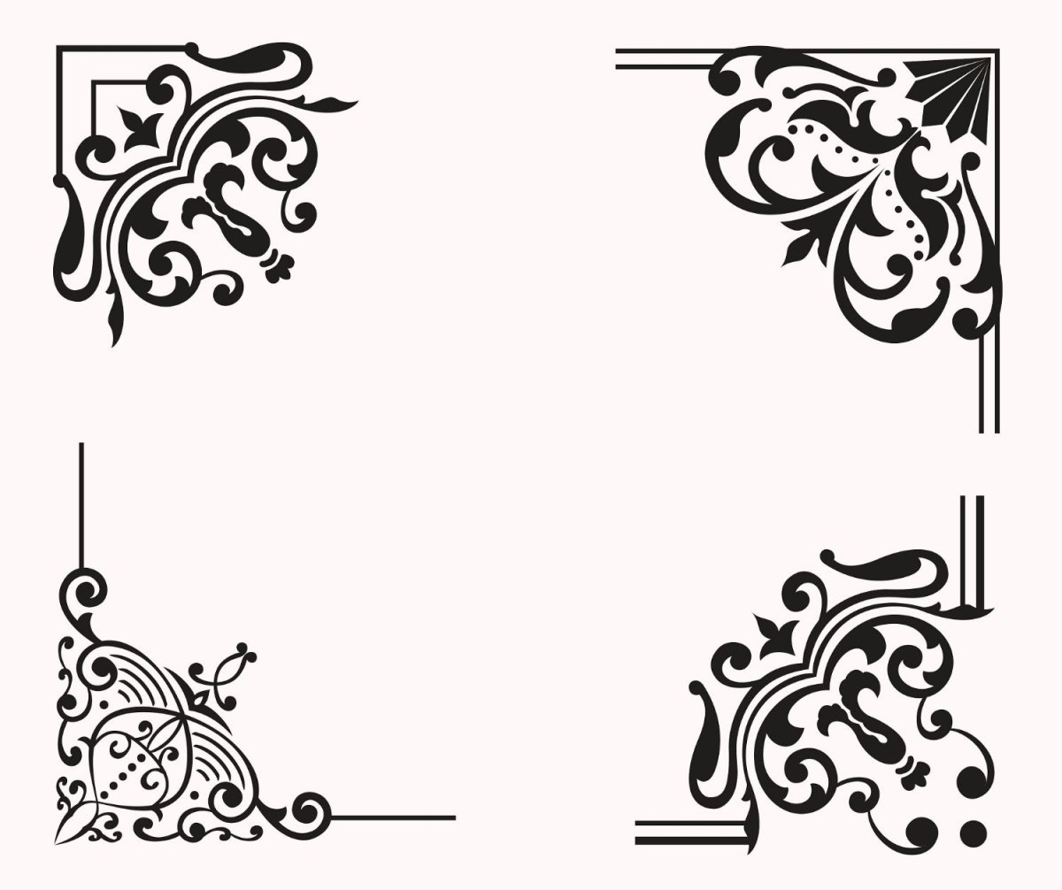 Угловые трафареты для дверей