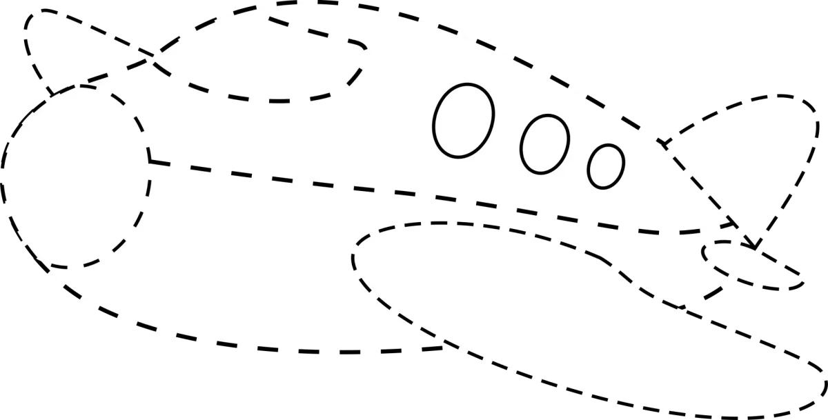 Соединить по точкам самолет