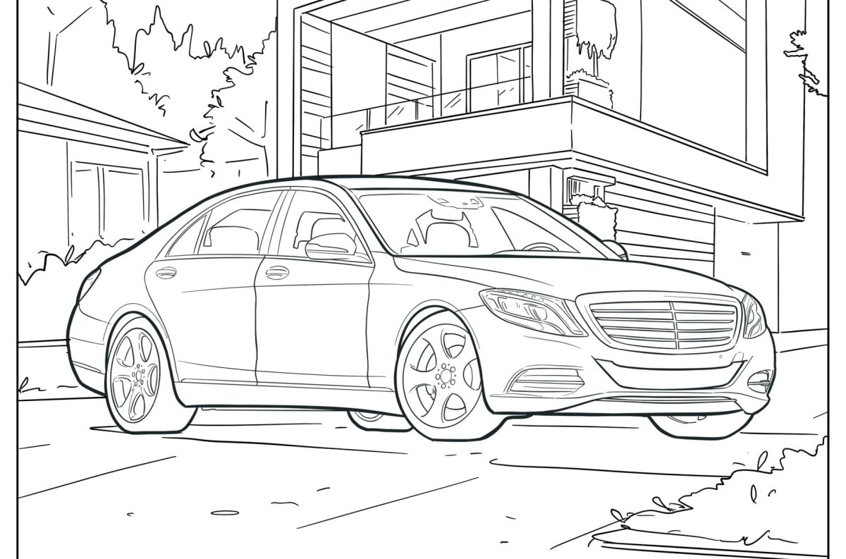 Парковка с машинами раскраска