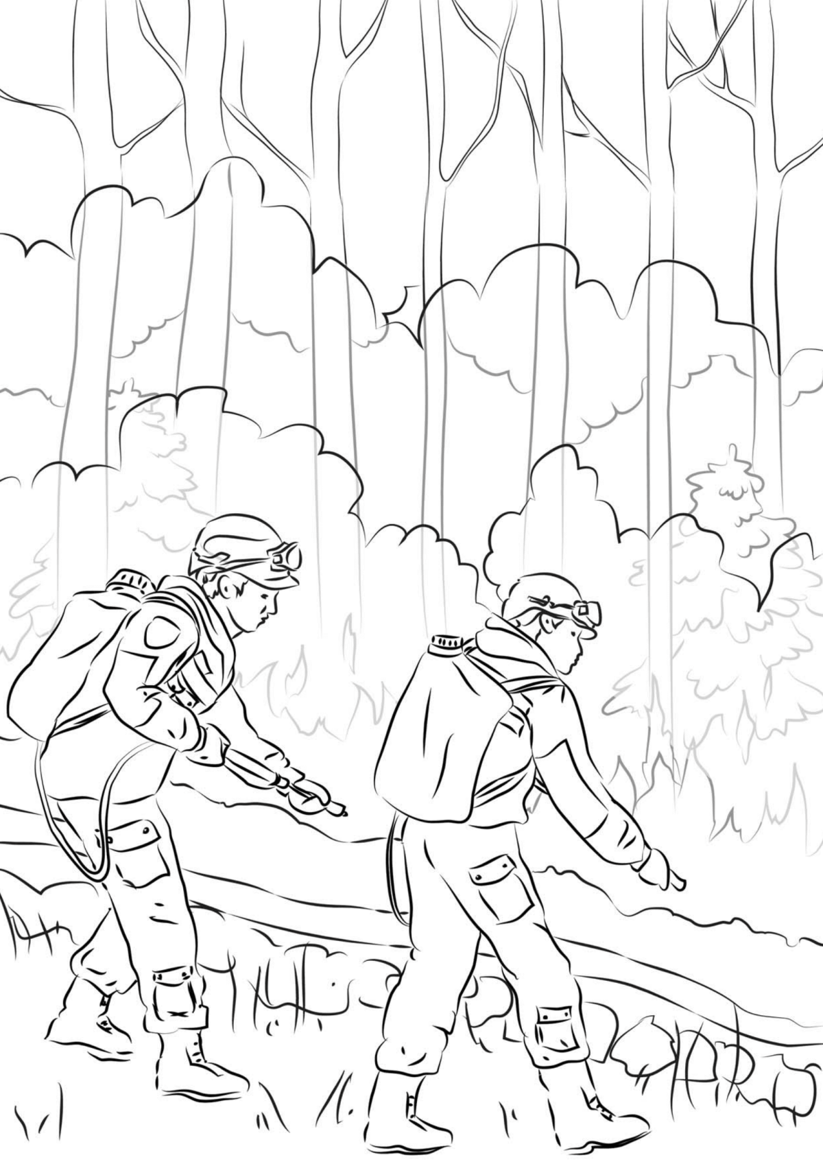 Раскраска чучуковский путаница