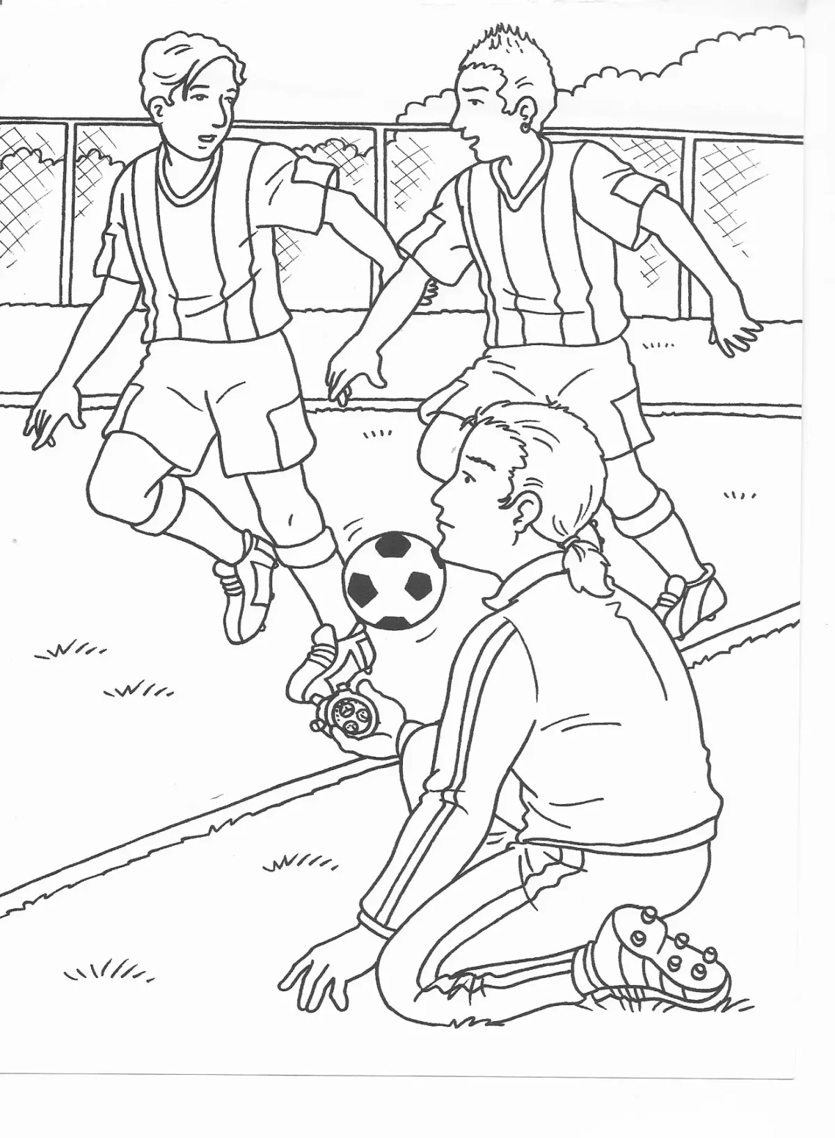 Мальчик с мячиком черно белый