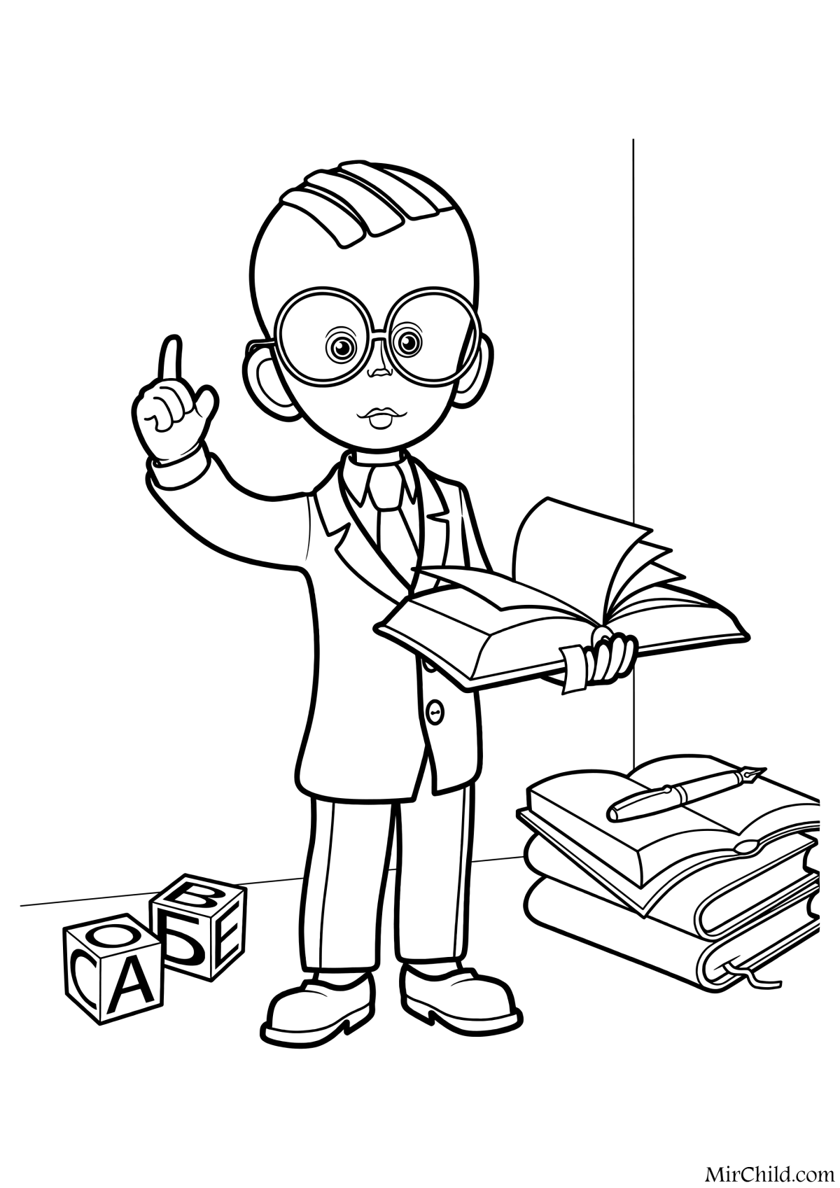 Раскраска учитель химии