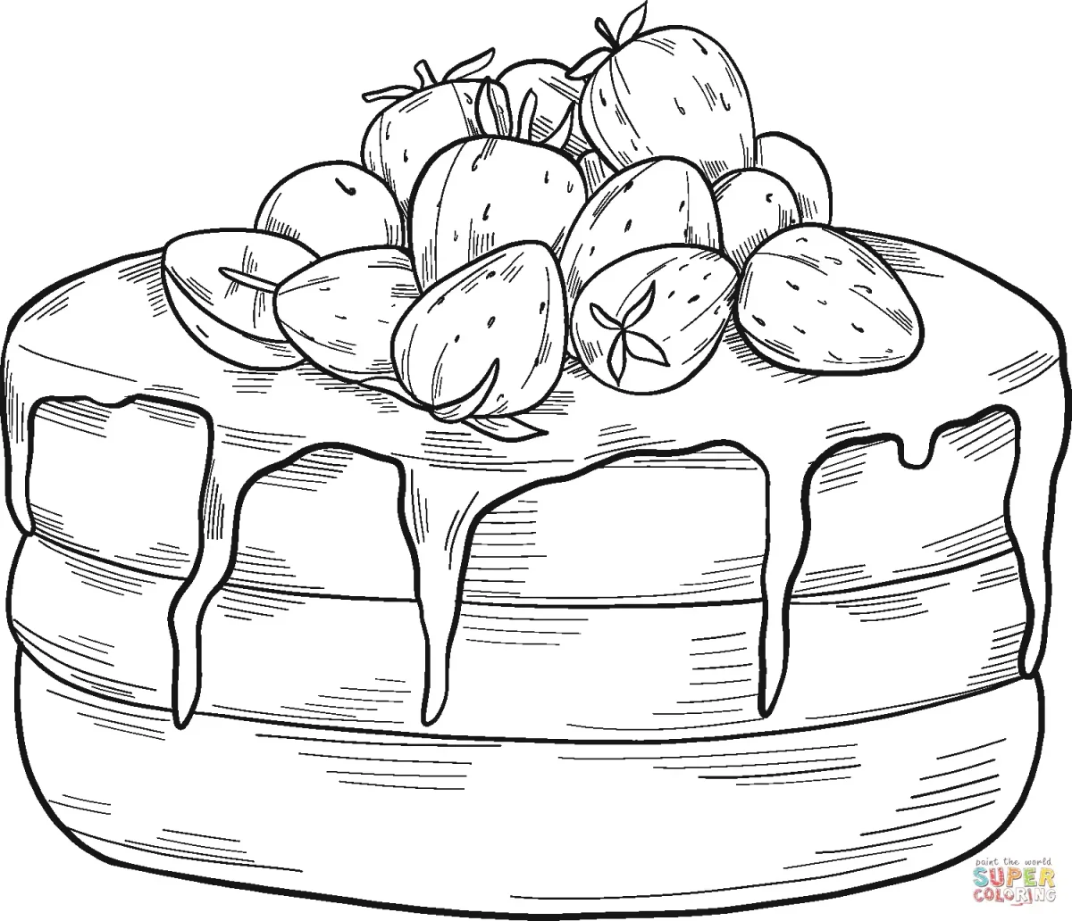 Пирог раскраска