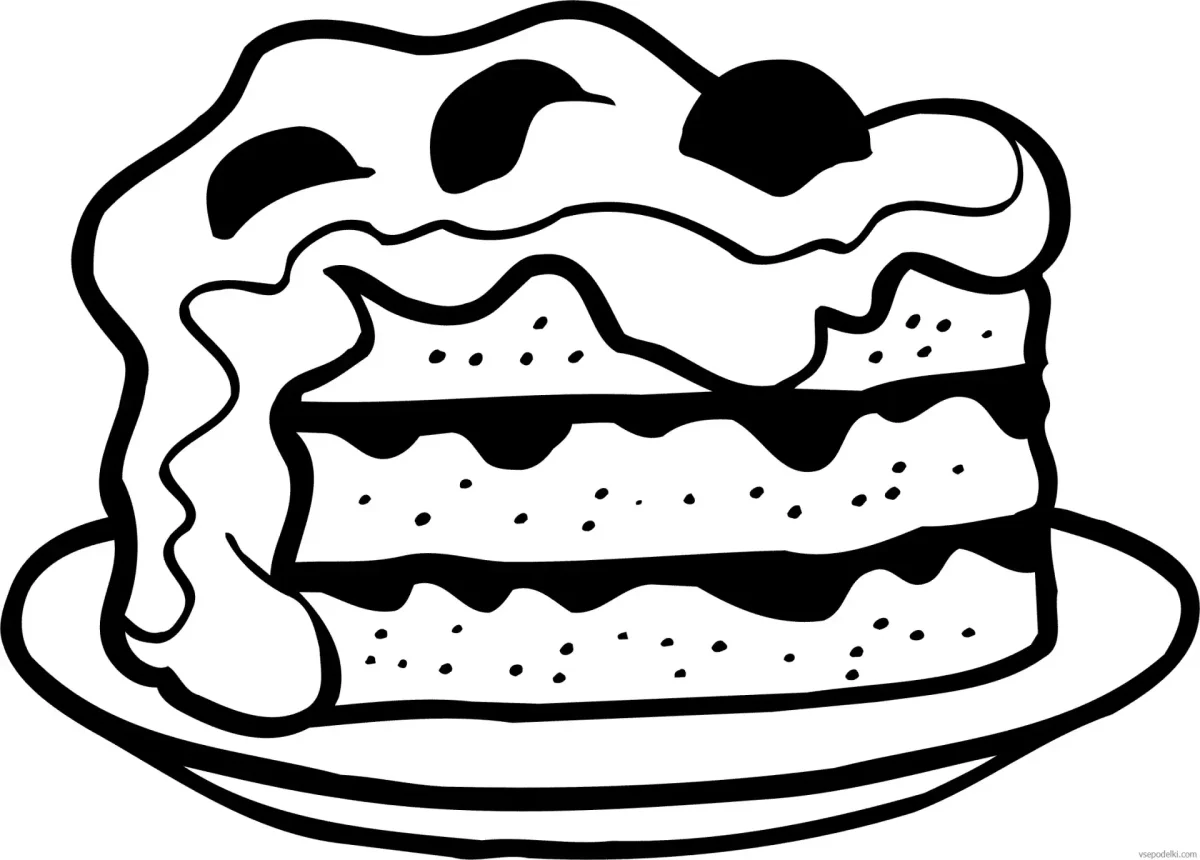 Пирог раскраска