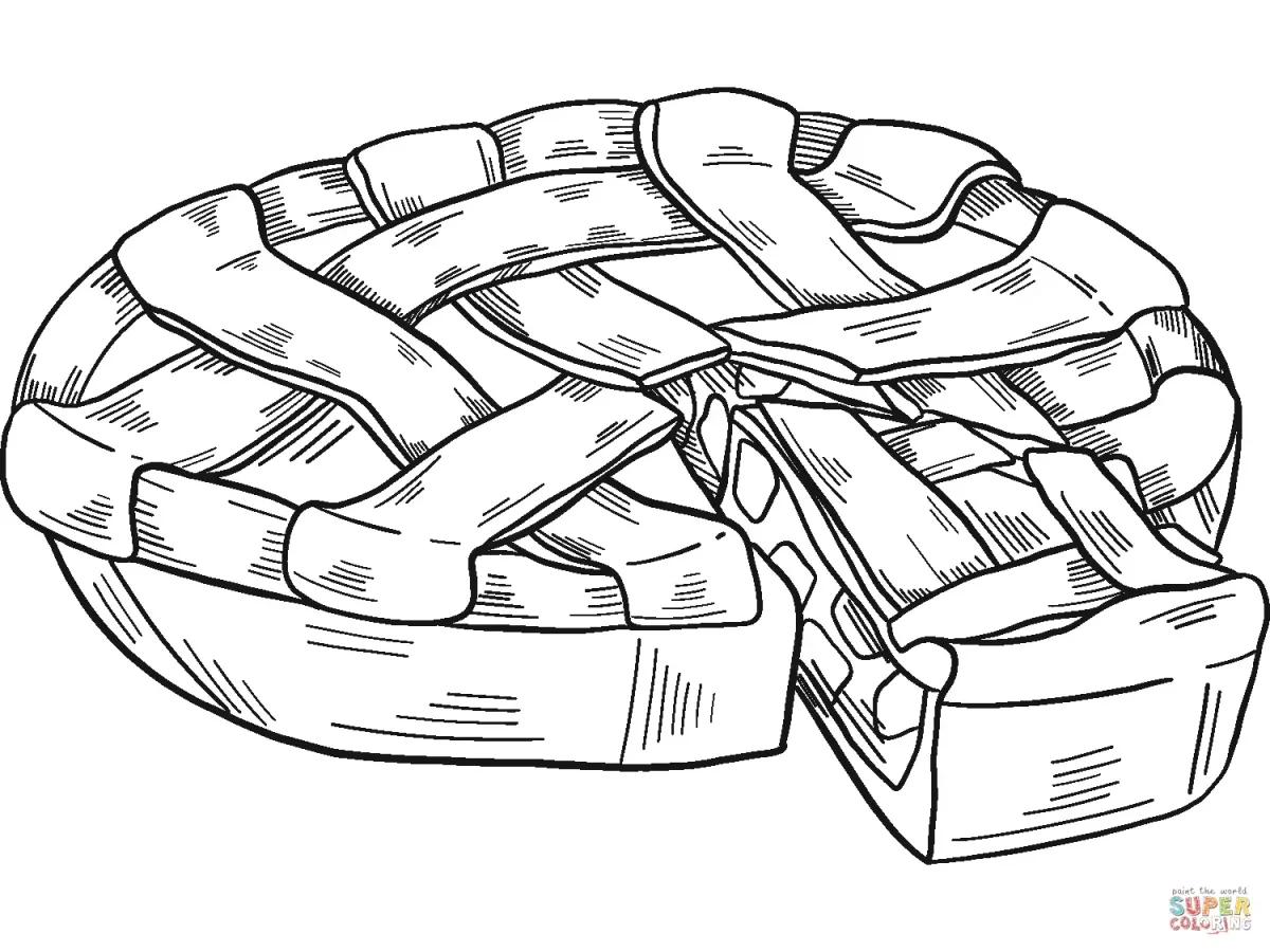 Пирог раскраска