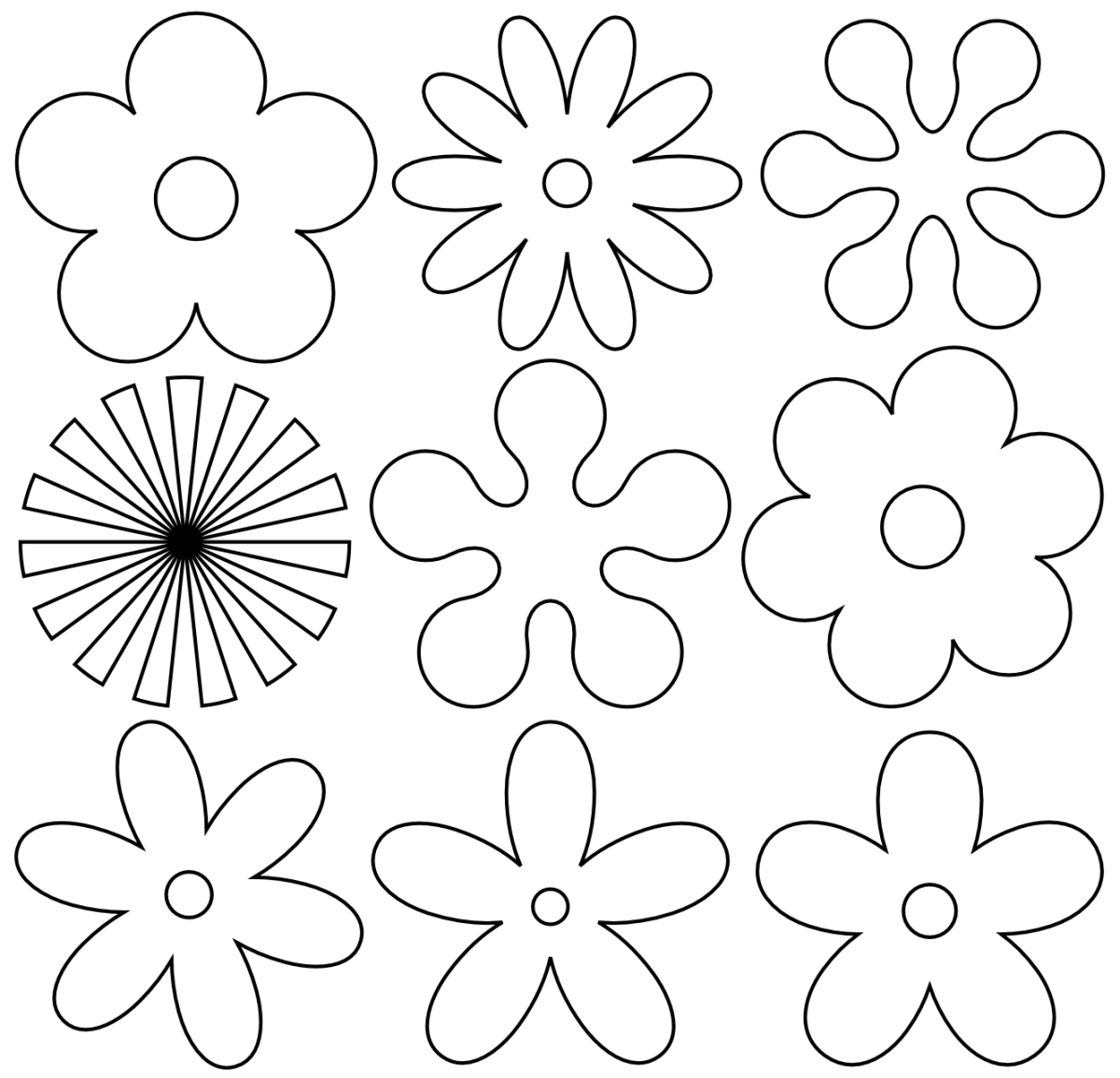 Трафарет цветочка