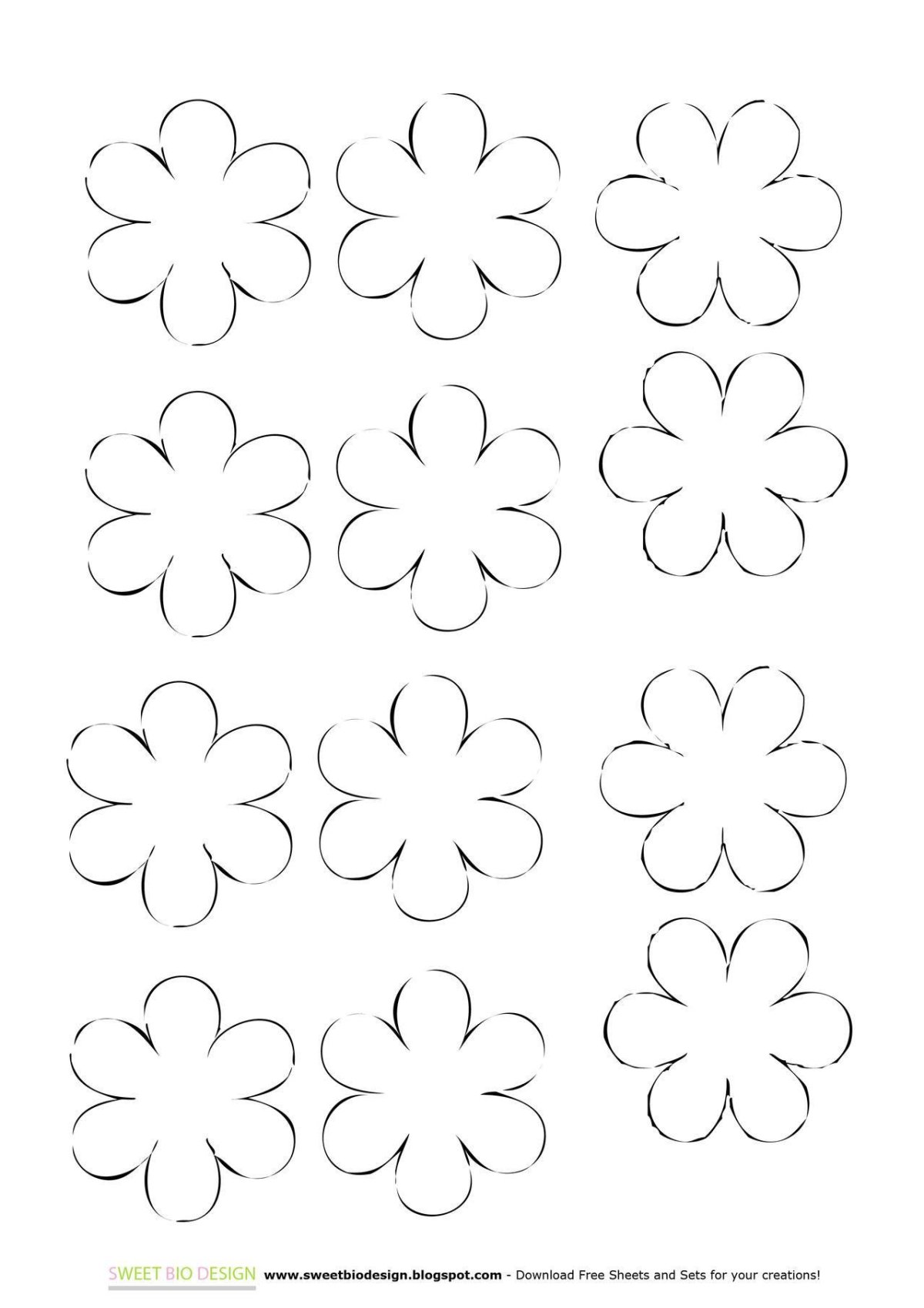 Цветы трафарет для вырезания