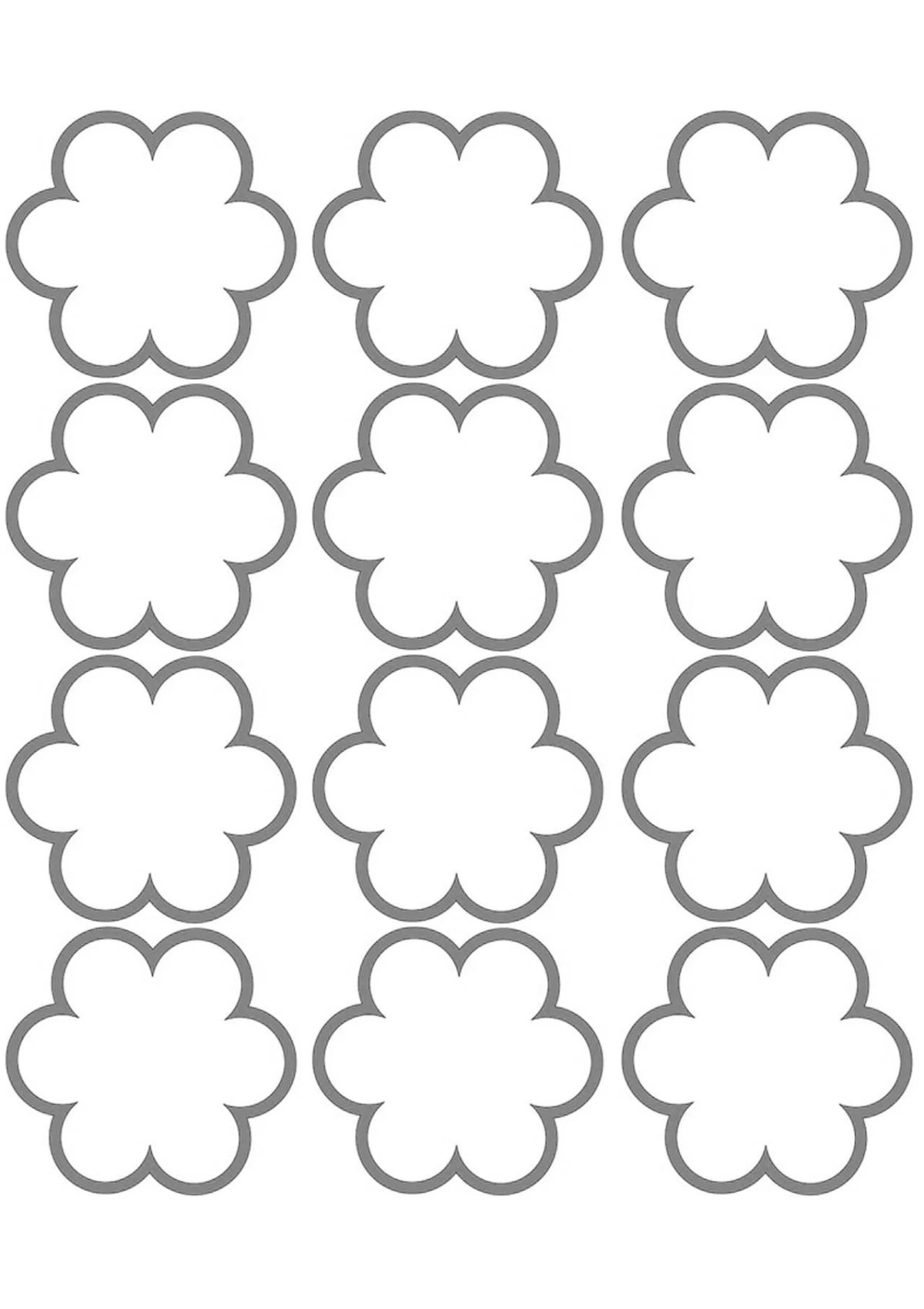 Трафарет цветов для вырезания