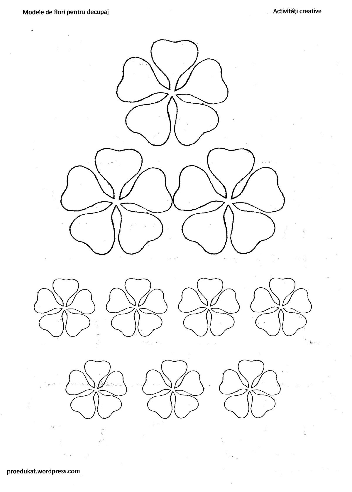 Выкройка цветка