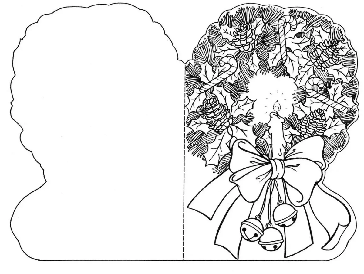 Открытка для раскрашивания