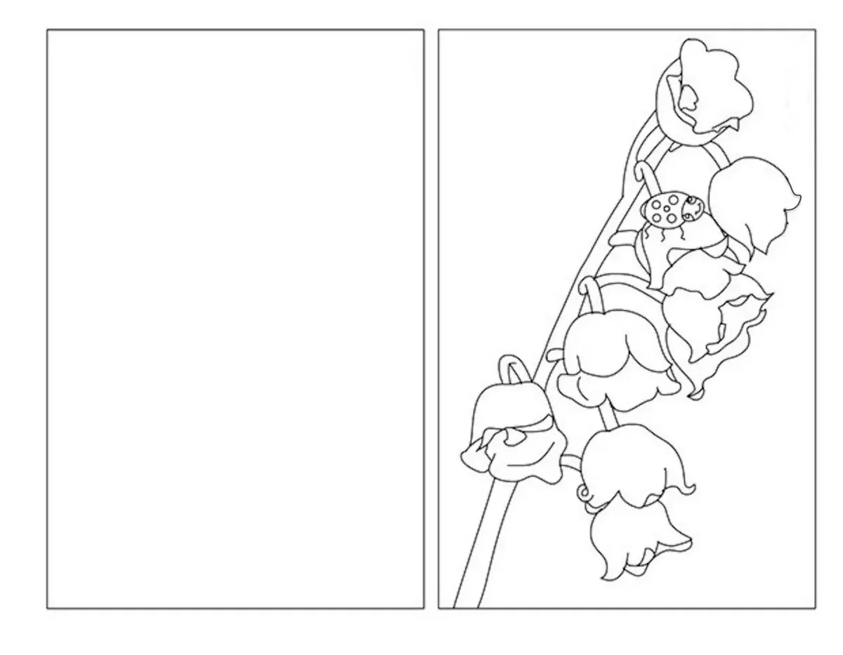 Открытка раскраска для детей