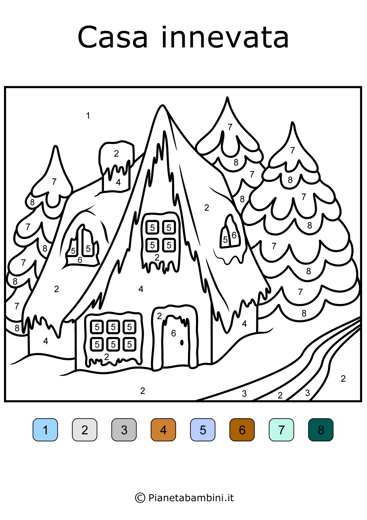 Математическая раскраска замок