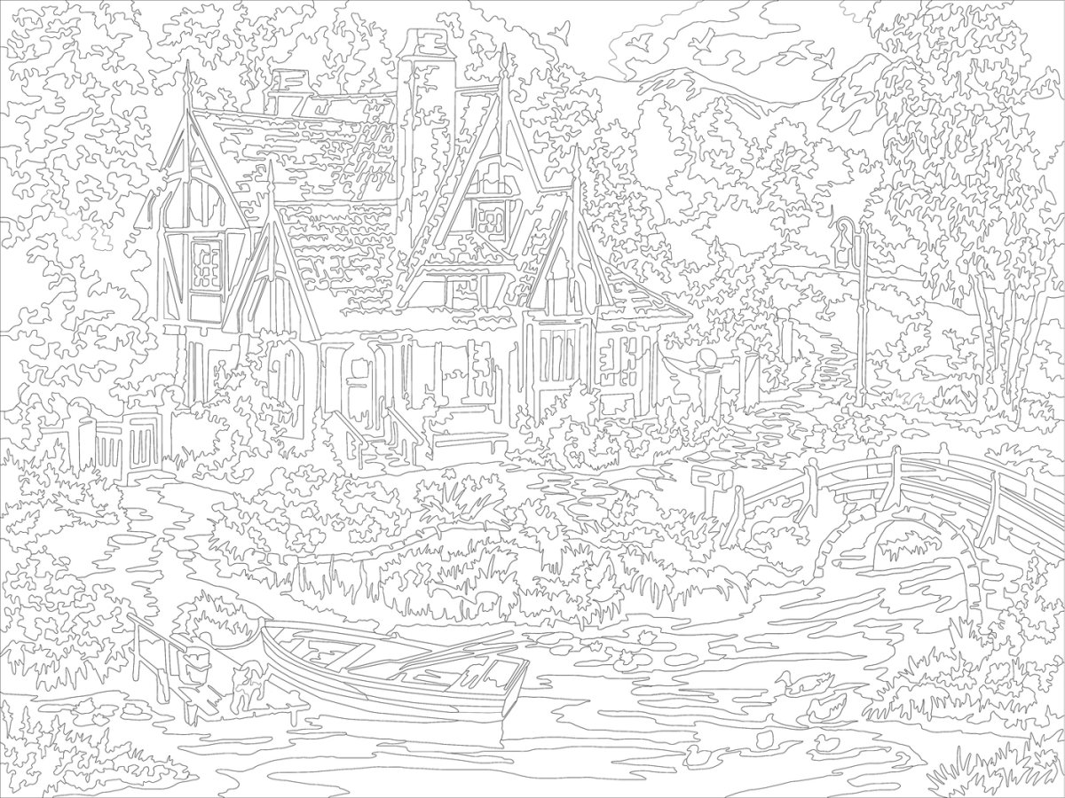 Раскраска замок по цифрам для детей