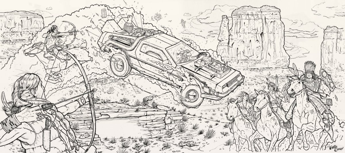 Раскраска назад в будущее