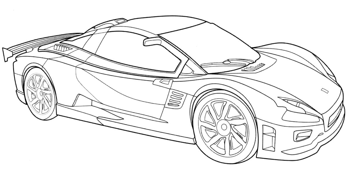 Раскраска Лада гоночная