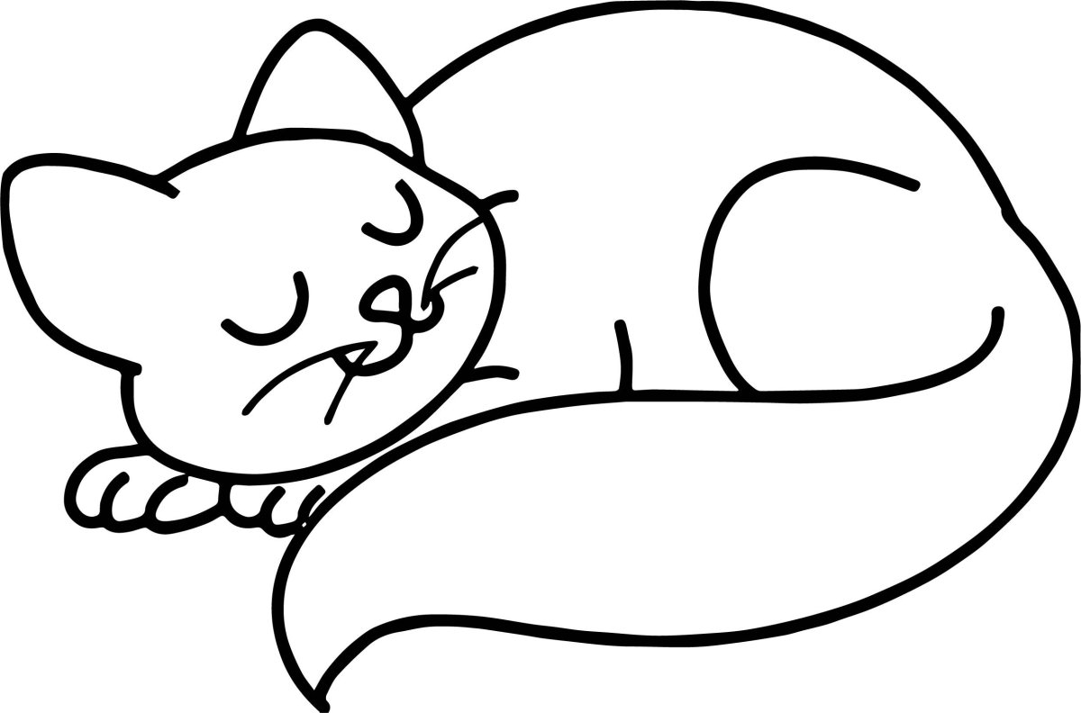 Sleeping Cat раскраска