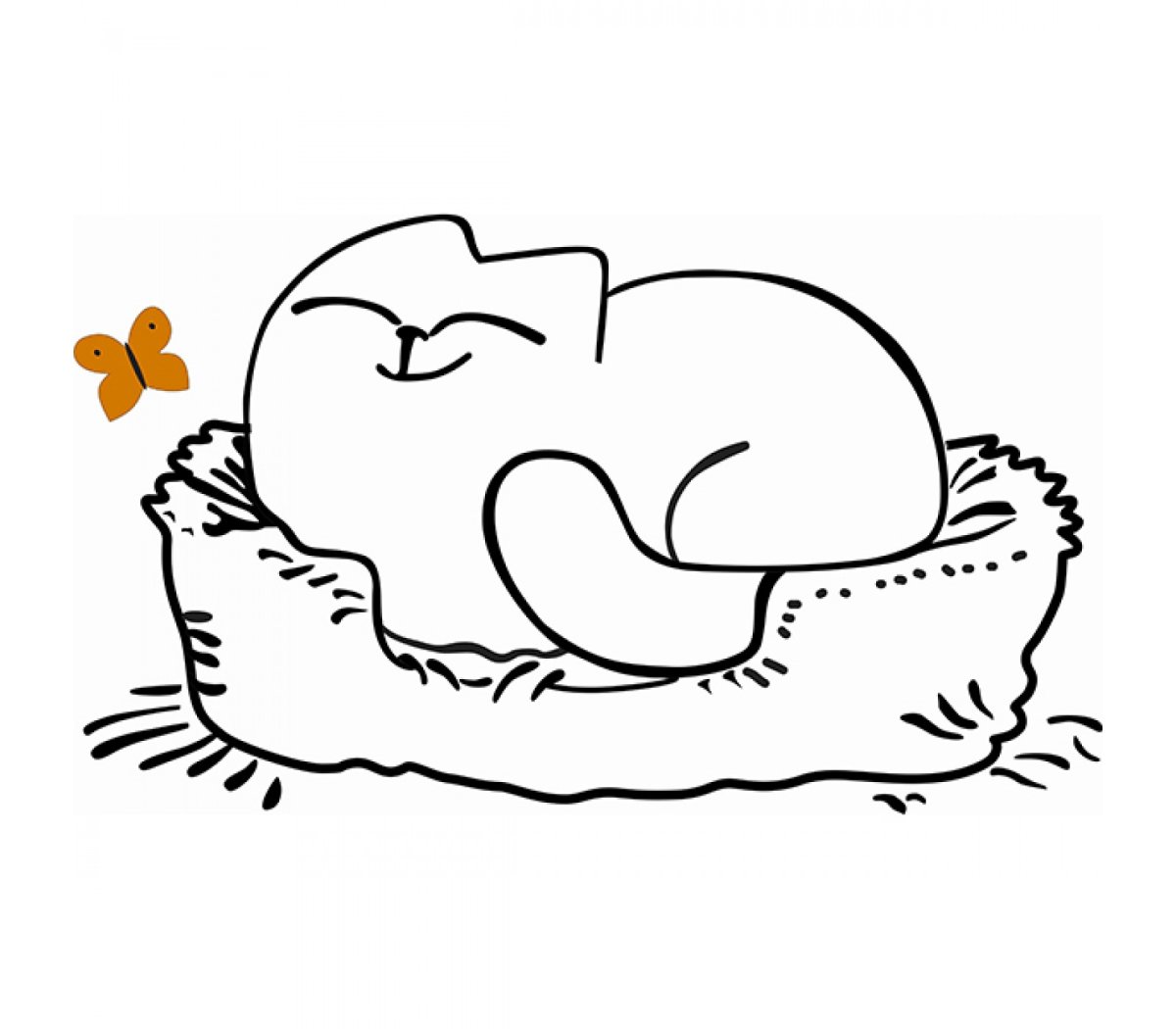 Кот пончик раскраска