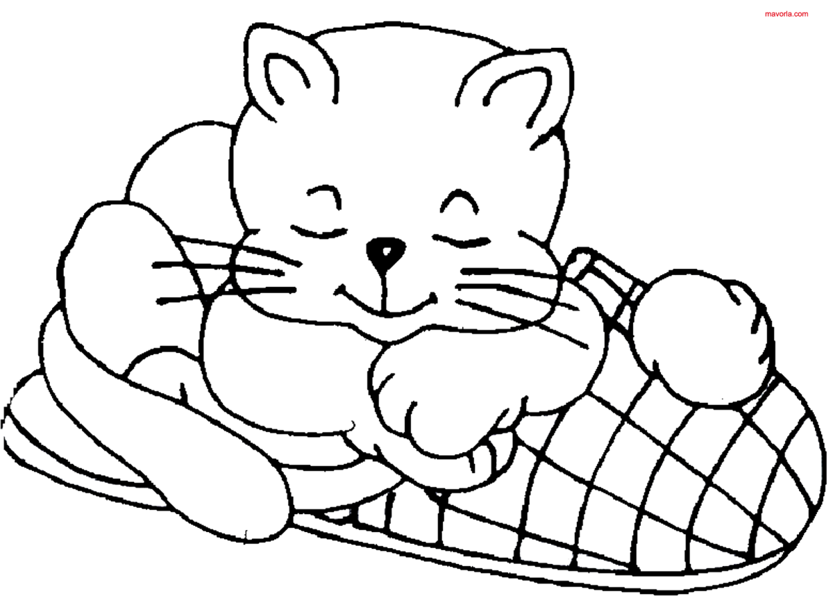 Кот лежащий на спине раскраска