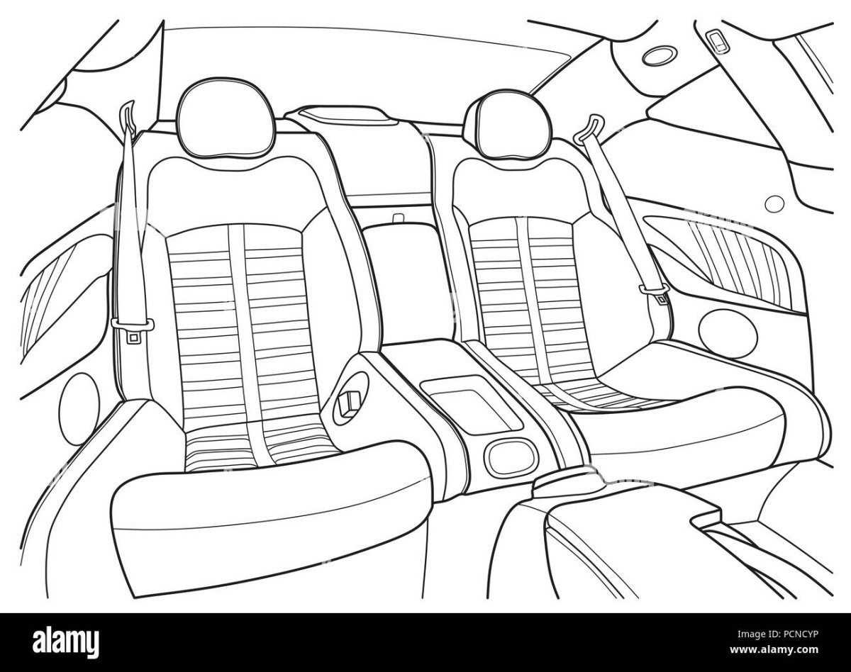 Раскраска салон машины
