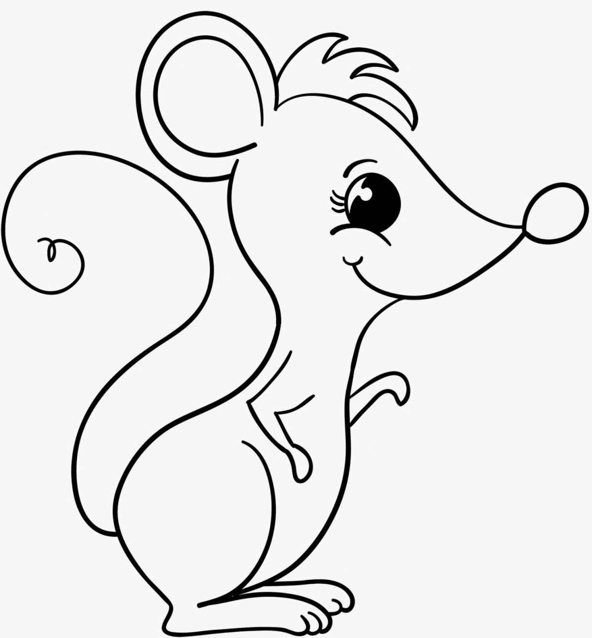 Крыса раскраска для детей