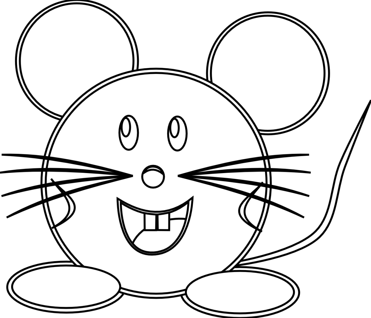 Раскраска мышонок